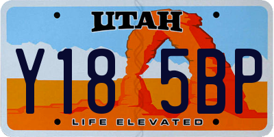 UT license plate Y185BP