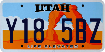 UT license plate Y185BZ