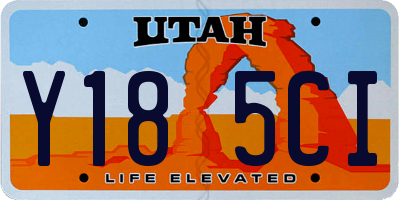 UT license plate Y185CI