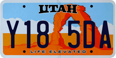 UT license plate Y185DA