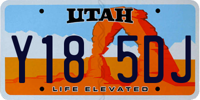 UT license plate Y185DJ