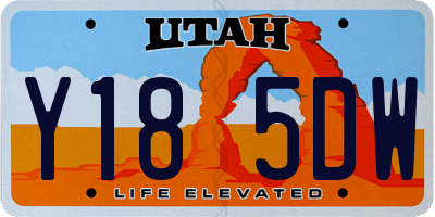 UT license plate Y185DW