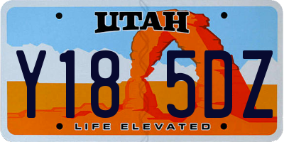 UT license plate Y185DZ