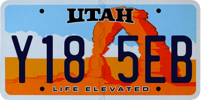 UT license plate Y185EB