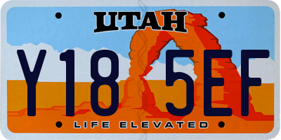 UT license plate Y185EF