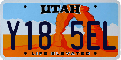 UT license plate Y185EL