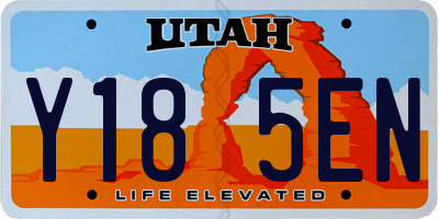 UT license plate Y185EN