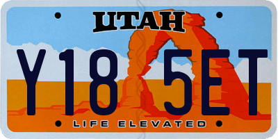 UT license plate Y185ET