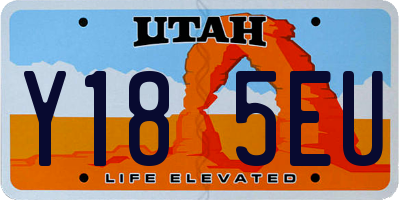 UT license plate Y185EU