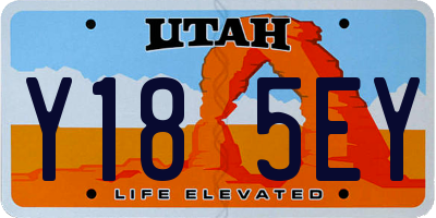 UT license plate Y185EY