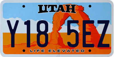 UT license plate Y185EZ