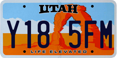 UT license plate Y185FM