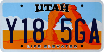 UT license plate Y185GA