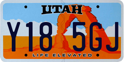 UT license plate Y185GJ