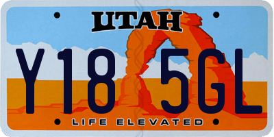 UT license plate Y185GL