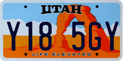 UT license plate Y185GY