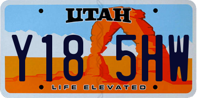 UT license plate Y185HW