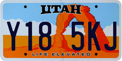 UT license plate Y185KJ