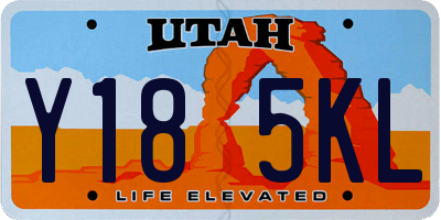 UT license plate Y185KL
