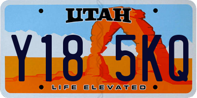 UT license plate Y185KQ