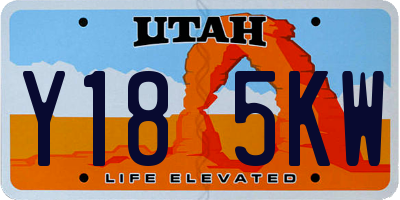 UT license plate Y185KW