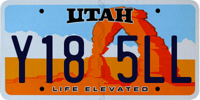 UT license plate Y185LL