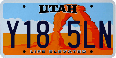 UT license plate Y185LN