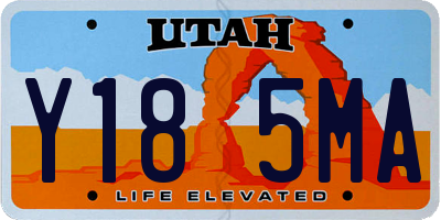 UT license plate Y185MA
