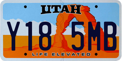 UT license plate Y185MB
