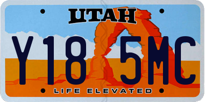 UT license plate Y185MC