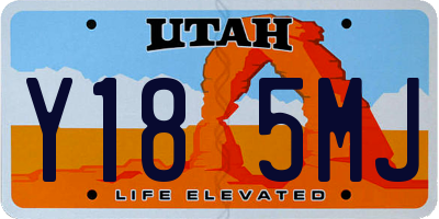 UT license plate Y185MJ