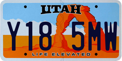 UT license plate Y185MW
