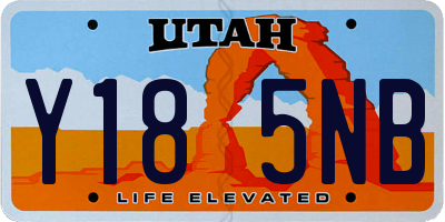 UT license plate Y185NB