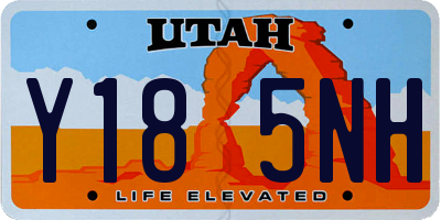 UT license plate Y185NH