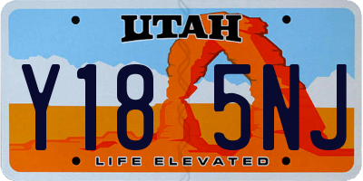 UT license plate Y185NJ