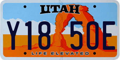 UT license plate Y185OE