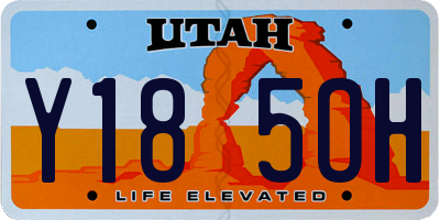 UT license plate Y185OH