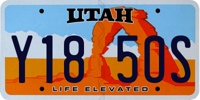 UT license plate Y185OS