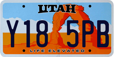 UT license plate Y185PB