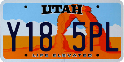 UT license plate Y185PL