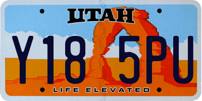 UT license plate Y185PU