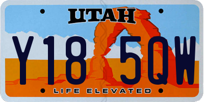 UT license plate Y185QW