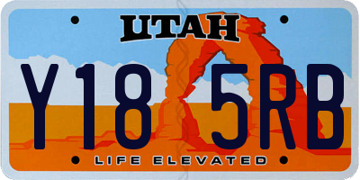 UT license plate Y185RB