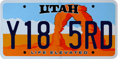 UT license plate Y185RD