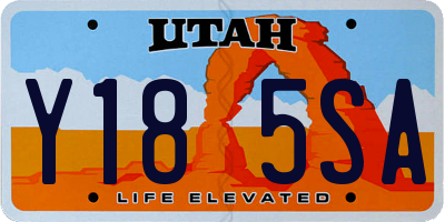 UT license plate Y185SA