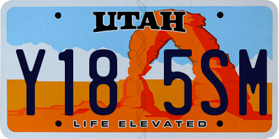 UT license plate Y185SM
