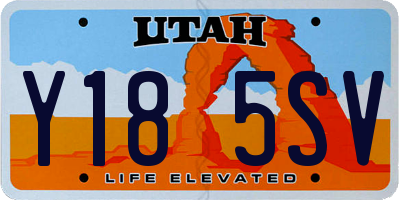 UT license plate Y185SV