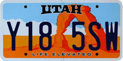 UT license plate Y185SW