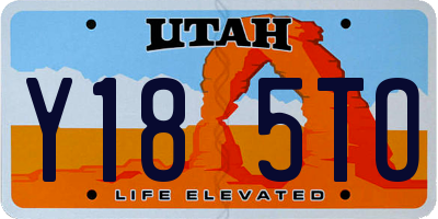 UT license plate Y185TO