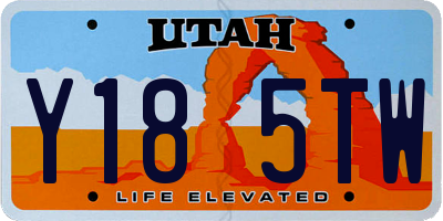 UT license plate Y185TW
